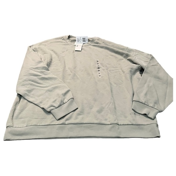 Psk Collective Easy Sweatshirt Ash Green 2X NWT Crew Neck Fit - Picture 2 of 9